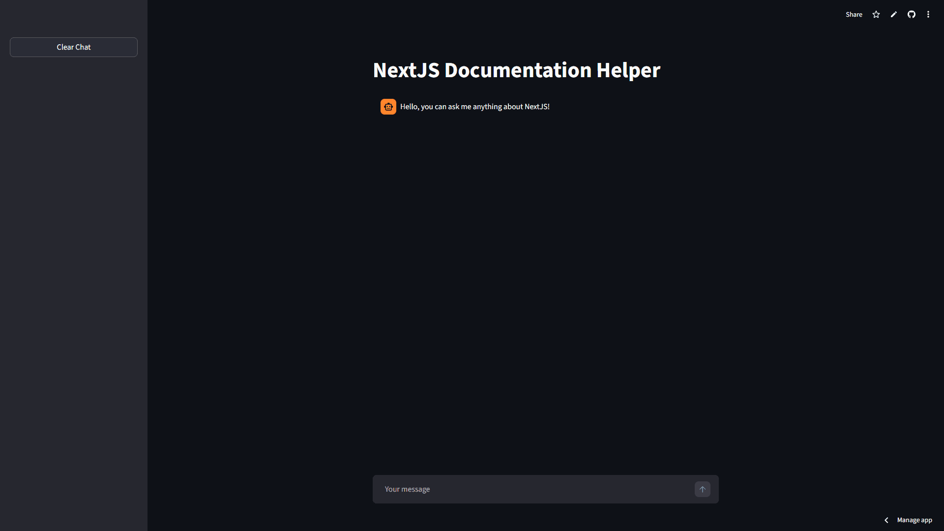 The feature image for the project NextJS Doc Helper.