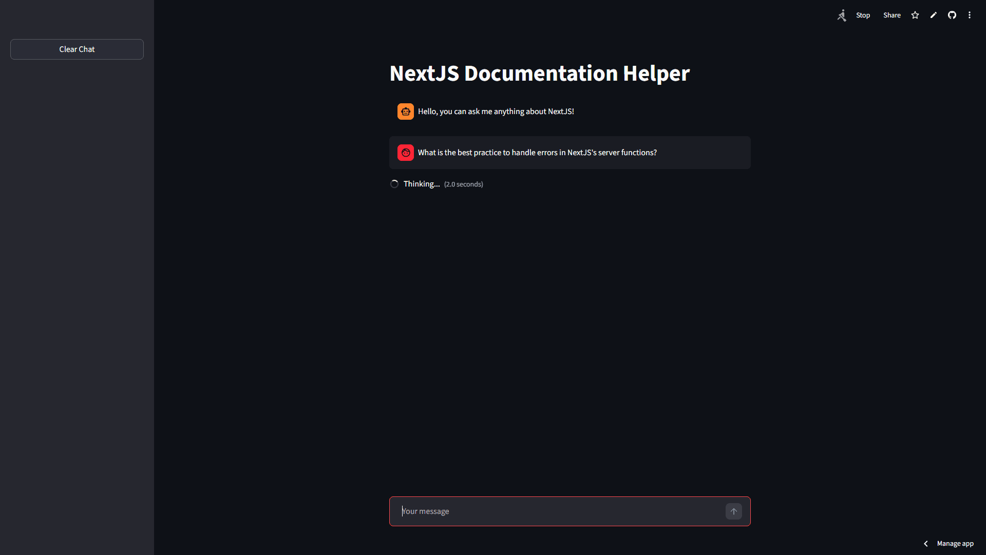 The feature image for the project NextJS Doc Helper.