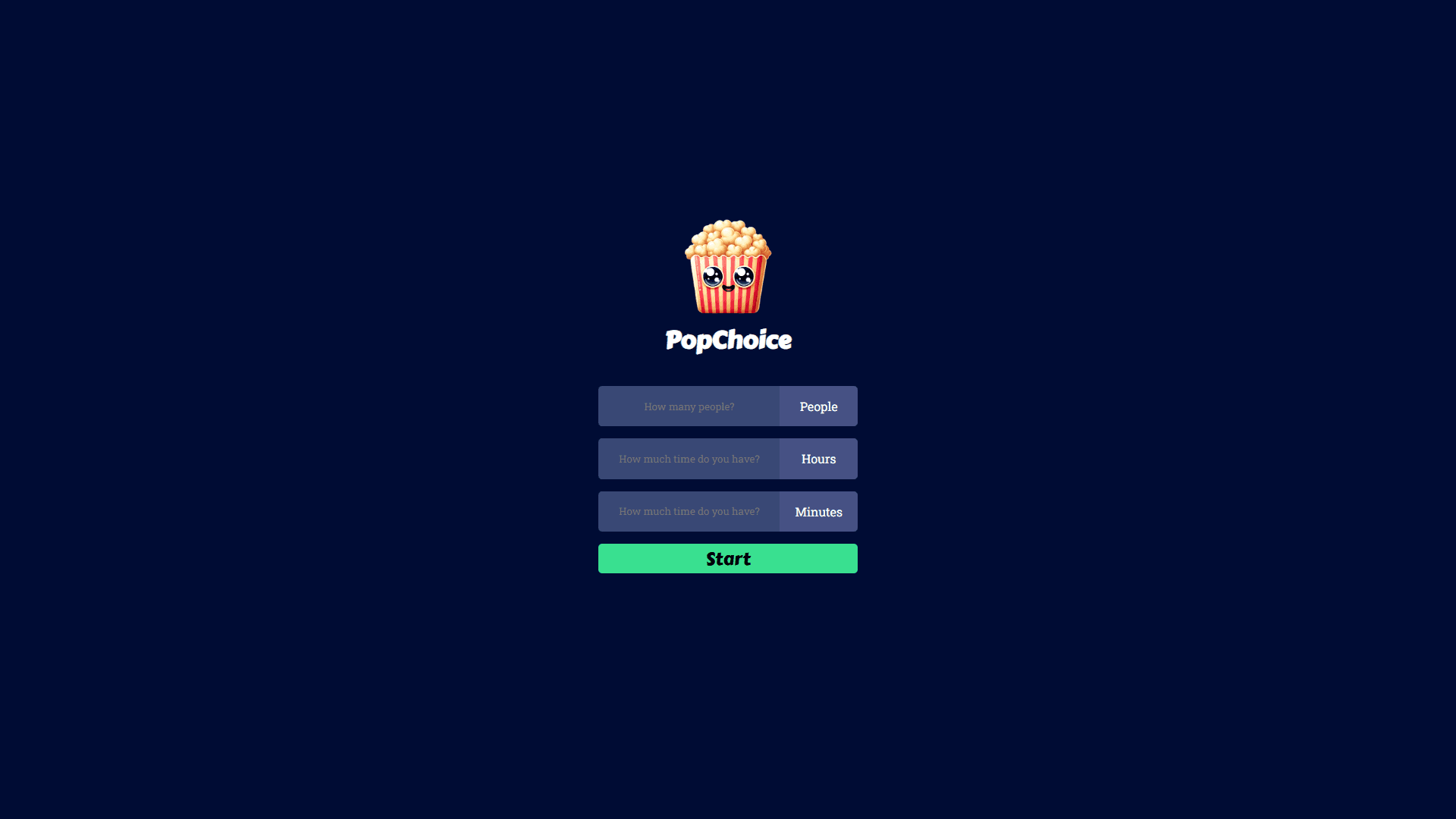 The feature image for the project PopChoice.