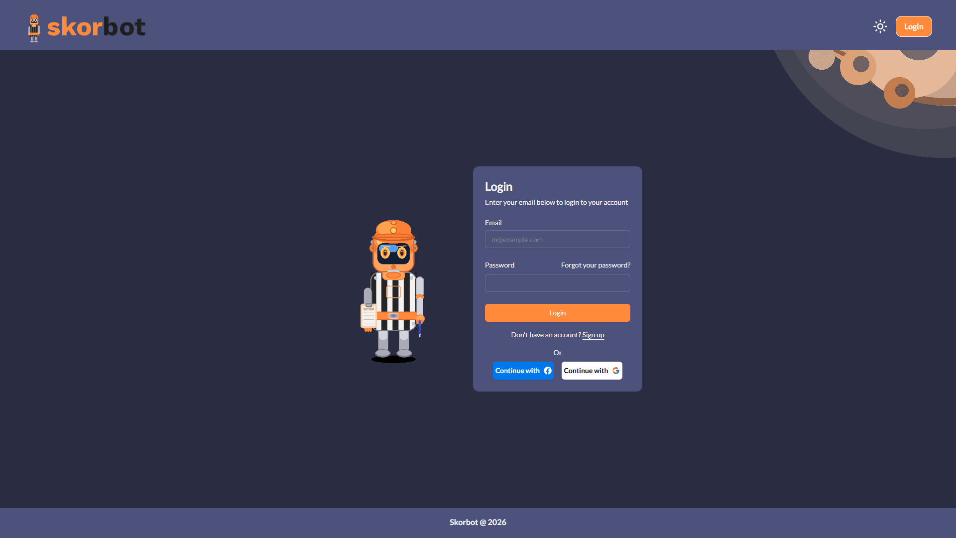 The feature image for the project Skorbot.